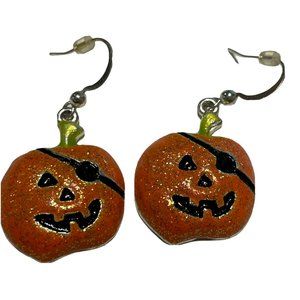 silver tone glitter pirate pumpkin Jack-o’-lantern